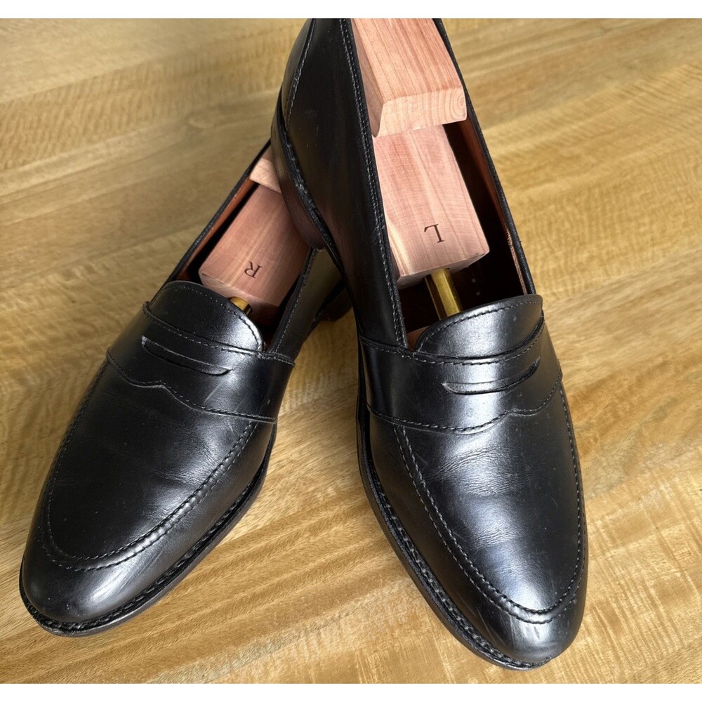 Brooks Brothers USA Men's Penny Loafer Size 10.5 D Slip On Black Dress Shoe GUC